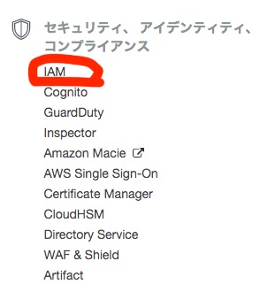 aws、IAMユーザーを新規作成
